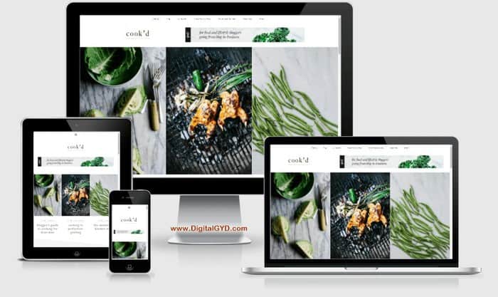mobile responsive test of cook'd pro: Looks beautiful no matter the device