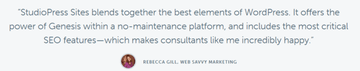 StudioPress Sites' Customer Reviews