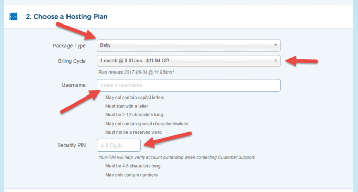 Which hosting plan to choose for Hostgator penny hosting free trial