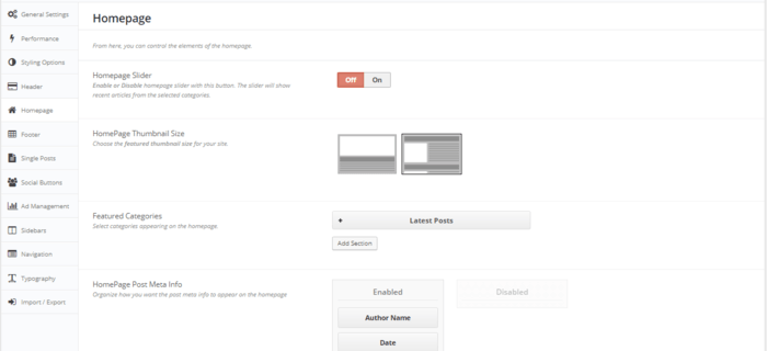 Mythemeshop usabilty review (dashboard options)