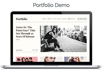 portfolio layout of clean theme
