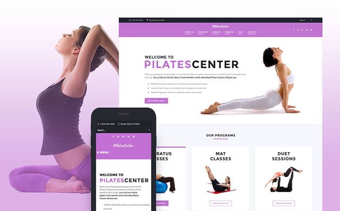Best Free  Responsive WordPress Sports and Yoga theme