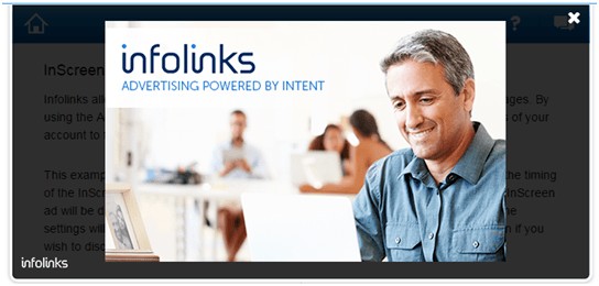 Infolinks in screen ads