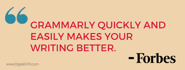 Grammarly plagiarism checker Testimonial by Forbes