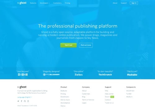Ghost Best WordPress Competitor Blogging Platform