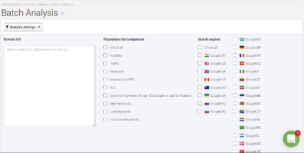 Serpstat Batch Analysis