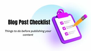 Blog Post Checklist for SEO