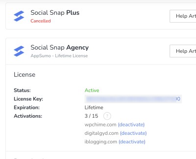 Social Snap review - purchase proof