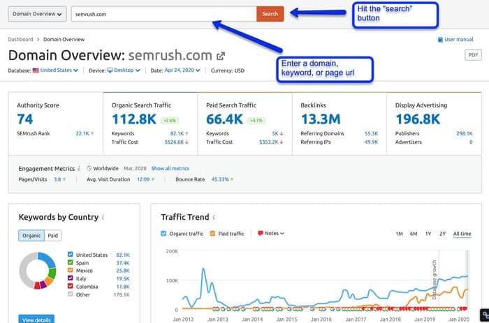 semrush dashboard2