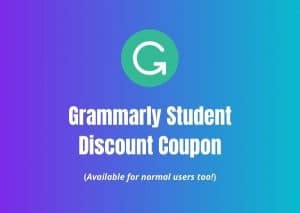 Grammarly student discount coupon
