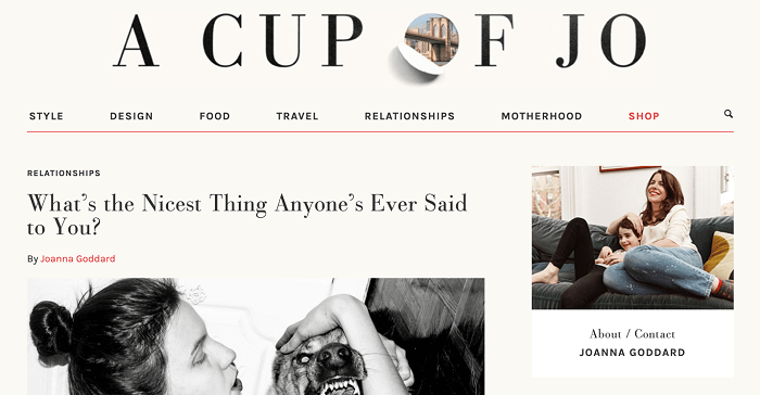 A Cup of Jo - Top blogs for women