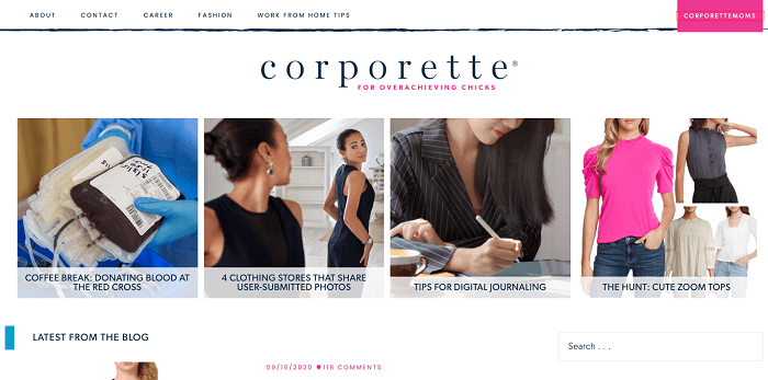 Corporette Moms blog