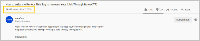Example of Ahrefs leveraging content repurposing