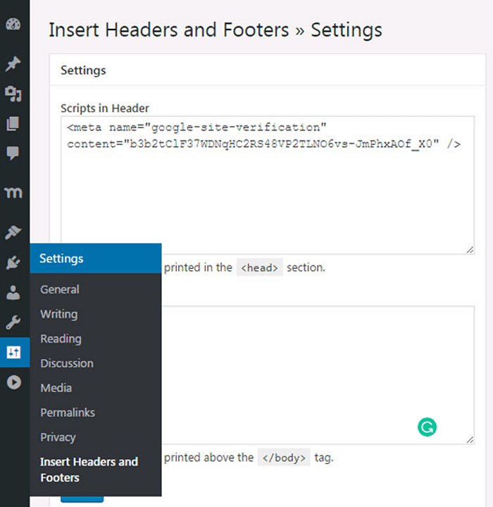 use insert and header plugin