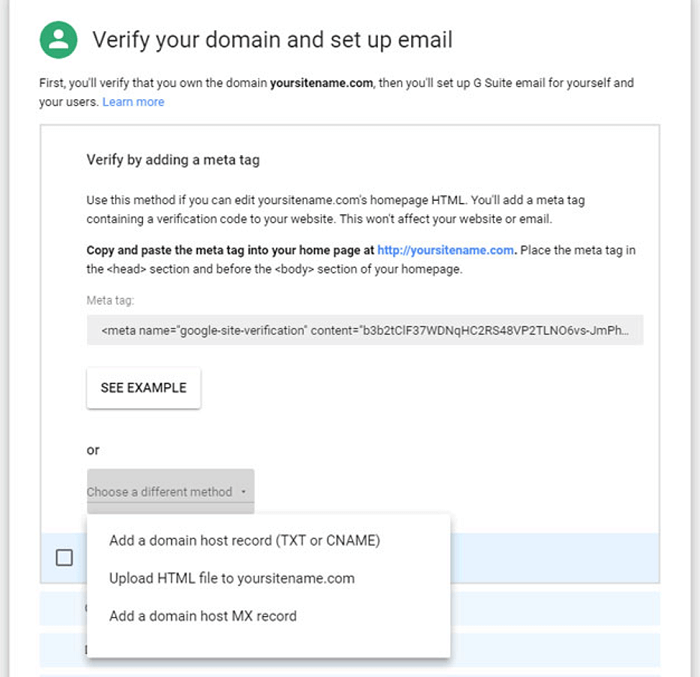 verify your email and set up
