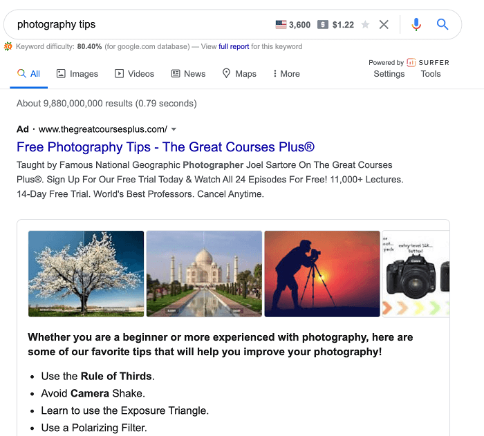 find keyword ideas from google search