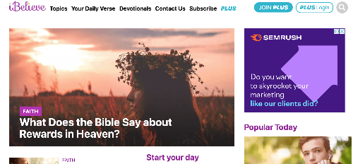 iBelieve blog - christian blog for women