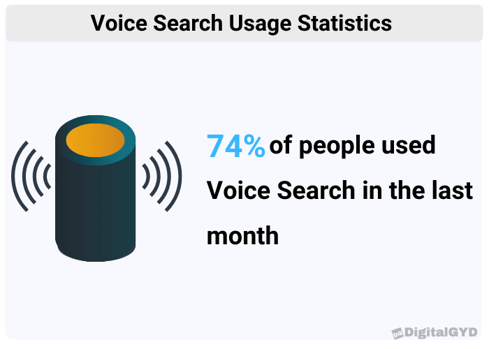 How many people used voice search in the last month?