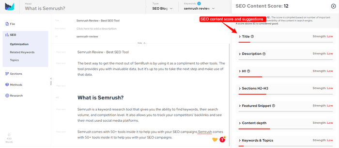 optimization tool outranking