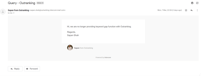 outranking contact query mail