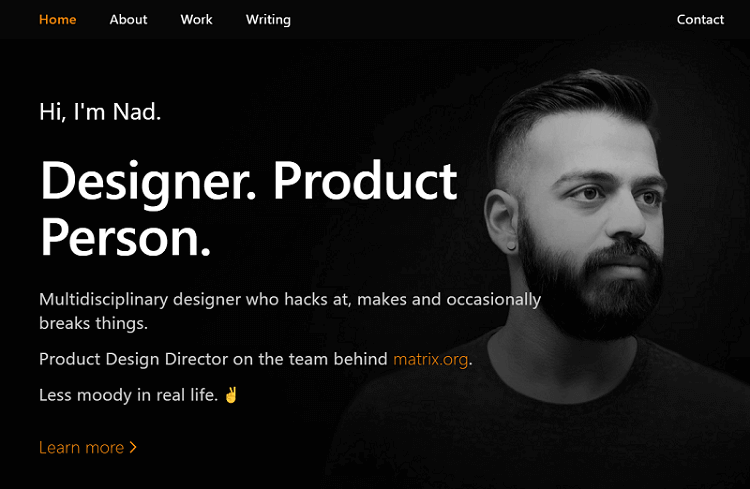 personal website example