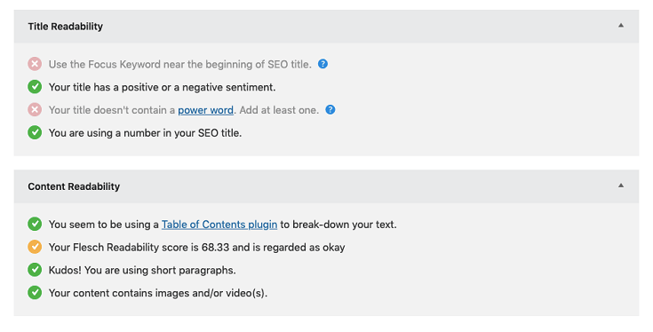 Rank Math vs. Yoast SEO: RankMath Content Analysis