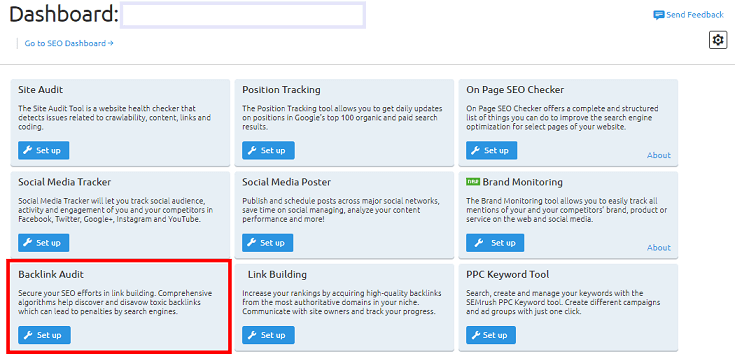 backlink audit in semrush