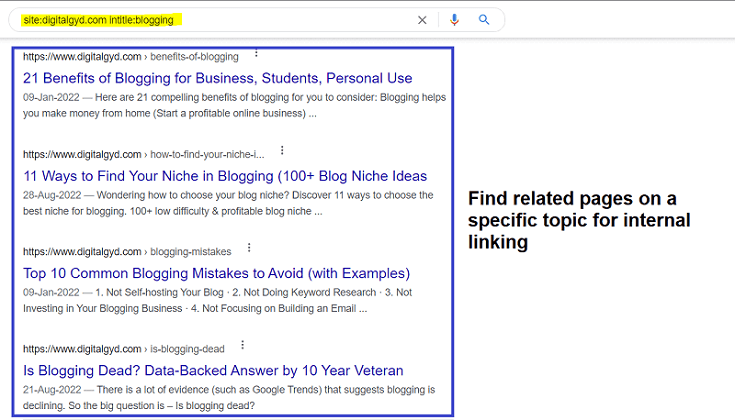 Blog post checklist: use internal links for passing link juice