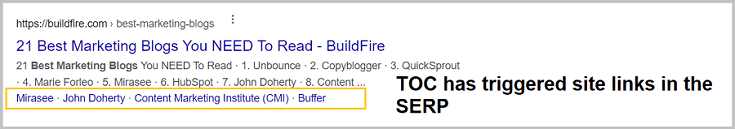 WordPress blog checklist: sitelinks