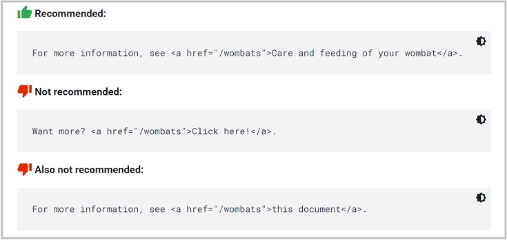 external links anchor text examples